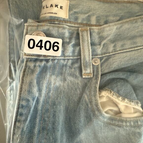 SlvrLake Distressed High Rise Straight Leg Light Wash Jeans London Size 30x31 - Picture 13 of 13